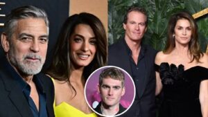George Clooney e Amal se revezam para acompanhar Cindy Crawford após morte do filho