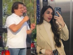 Giovani surpreende com declaração de amor à nova namorada durante show