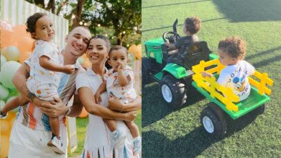 João Gomes e Ary Mirelle presenteiam filhos com trator elétrico infantil; saiba o preço