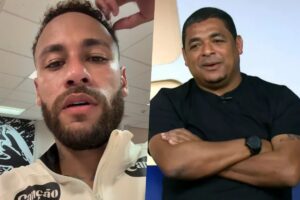 Neymar rebate Vampeta após críticas e solta o verbo: ‘Tá perdendo o respeito’