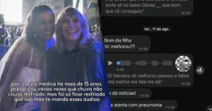 Filha médica de Renata Sorrah diverte web ao compartilhar conversa com a mãe sobre resfriado