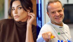 Rubens Barrichello assume namoro com Cíntia Chagas durante viagem pela Itália