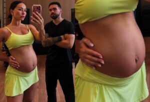 Sabrina Sato exibe barrigão de grávida após treino intenso na academia