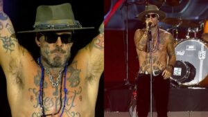 Tico Santa Cruz realiza sonho antigo com 20 quilos a menos e canta sem camisa no Rock in Rio
