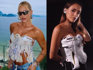 Virginia Fonseca brilha no NFL Rio com corset de chuteira e resgata tendência fashionista