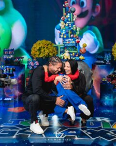 Viviane Araujo mostra festa de aniversário de Joaquim com tema Super Mario Bros