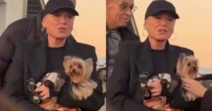 Xuxa dá bronca em fã após pânico em aeroporto; pet quase morre