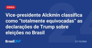 Alckmin desmente Trump e critica declarações sobre transparência das eleições