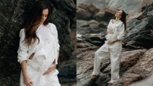 Bruna Biancardi arrasa em ensaio gestante na praia à espera de Mariah