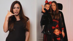 Bruna Biancardi investe em look de vampira para Halloween com as filhas