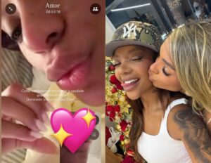 Brunna Gonçalves e Ludmilla dormem juntas em chamada de vídeo de 9 horas