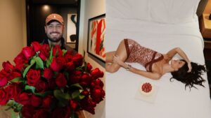 Daniel Rocha impressiona com buquê de luxo no aniversário de 30 anos de Vitória Strada