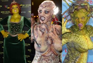 Os looks icônicos de Halloween de Heidi Klum: de Fiona a minhoca gigante