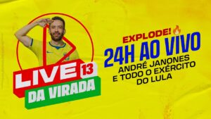 “Live da Virada”: Janones faz maratona de 24 horas, Lula entra de madrugada e Exército passa de 10 milhões