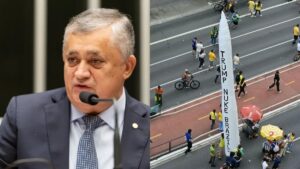 José Guimarães condena manifestantes de Flávio Bolsonaro: ‘Vassalos pedem ataque nuclear’