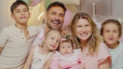 Júlio Rocha celebra chegada do quarto filho e muda rotina da família