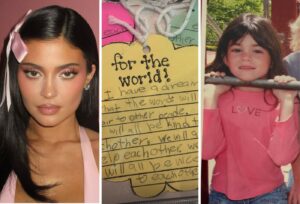 Kylie Jenner resgata mensagem humanitária que escreveu na infância e emociona web