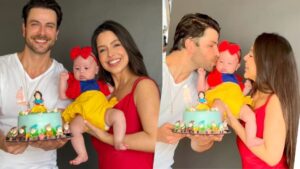 Laís Caldas e Gustavo Marsengo celebram quarto mesversário da filha Alice com festa temática