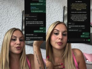 Lara Jucá rebate acusações e expõe prints com jogador da Seleção