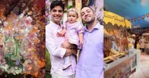 Lucas Rangel e Lucas Bley impressionam com mega festa de Rapunzel para filha completar 1 ano