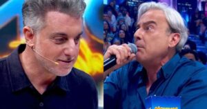 Luciano Huck comete gafe imperdoável com Alexandre Borges no Domingão