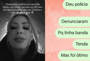 Maria Lina chama atenção com festa raiz e polícia aparecendo