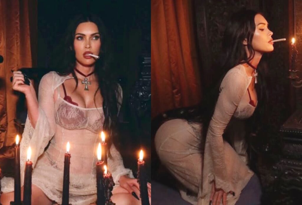 Megan Fox impressiona com look vampiresco sensual para Halloween