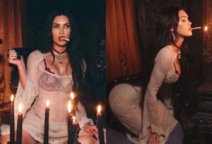 Megan Fox impressiona com look vampiresco sensual para Halloween