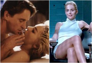 Michael Douglas revela que deixou Sharon Stone com erupção cutânea em cena polêmica de Instinto Selvagem