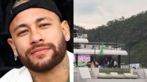 Neymar faz festa em superiate de R$ 120 milhões com telão gigante