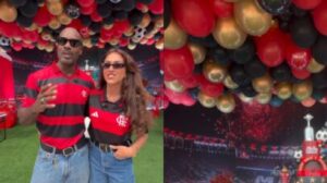 Rafael Zulu faz festa de luxo para filho de 5 anos com escultura e bolo gigante