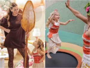 Filha de Renata Kuerten rouba a cena ao fazer performance como Moana em aniversário inesquecível