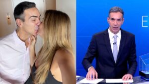 Ticiane Pinheiro homenageia marido César Tralli por debate presidencial na Globo