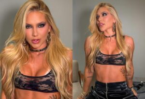 Virginia Fonseca arrasa em look sensual com top de renda transparente